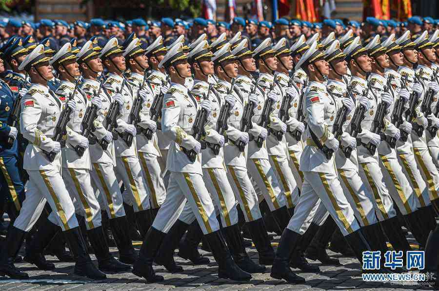 （國際）（1）中國人民解放軍儀仗方隊參加俄羅斯勝利日閱兵